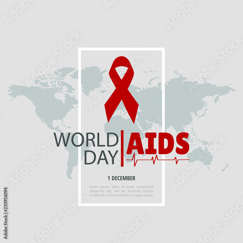 Vector illustration on the theme World Aids Day. 
