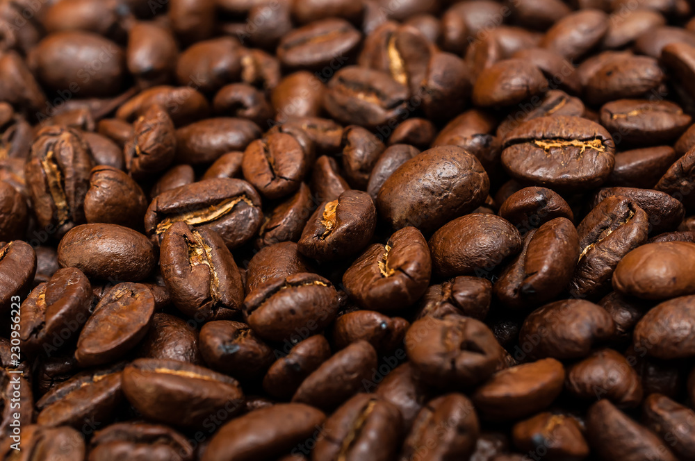 Naklejka premium ganze Kaffeebohnen 