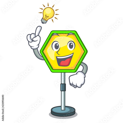 Have an idea traffic sign isolated on the mascot