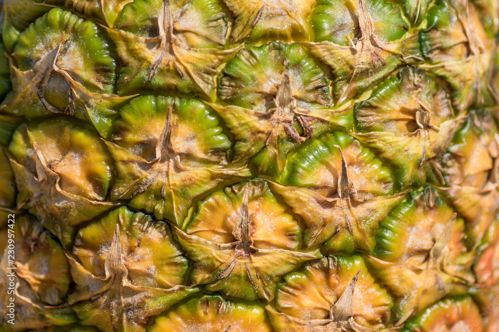 close up of fresh ripe pineapple bark texture background close up of fresh ripe pineapple bark texture background
