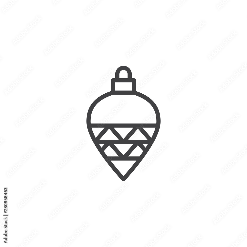 Christmas cone bauble outline icon. linear style sign for mobile concept and web design. Xmas tree toy simple line vector icon. Symbol, logo illustration. Pixel perfect vector graphics Christmas cone bauble outline icon. linear style sign for mobile concept and web design. Xmas tree toy simple line vector icon. Symbol, logo illustration. Pixel perfect vector graphics