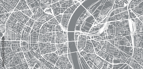 Urban vector city map of Cologne, Germany photo