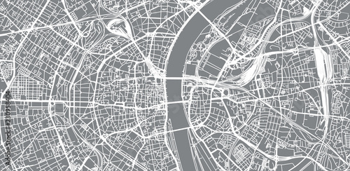 Urban vector city map of Cologne, Germany