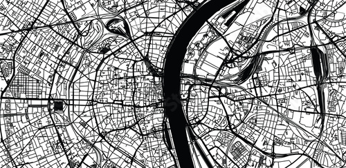 Urban vector city map of Cologne, Germany