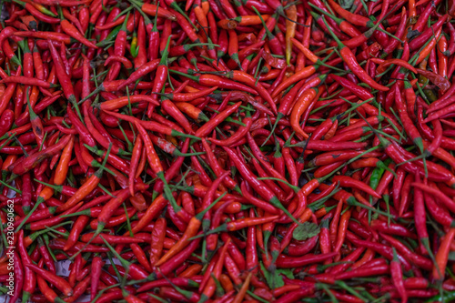 Fresh chilli Red in the market