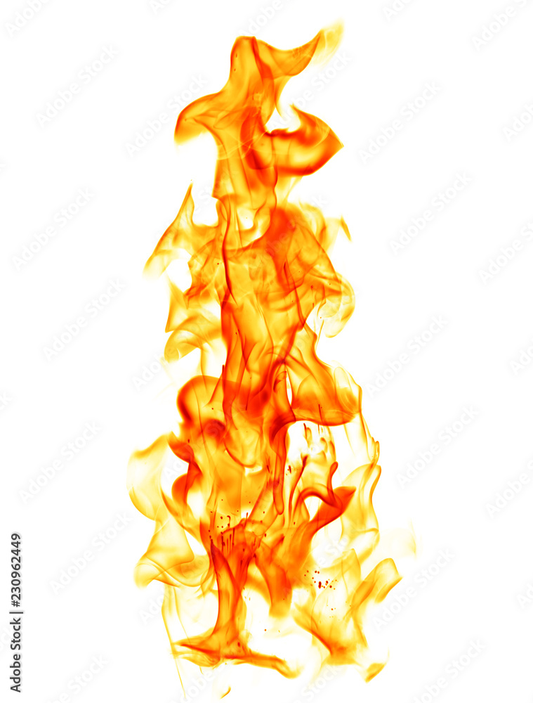 Fire flames isolated on white background Stock Illustration | Adobe Stock