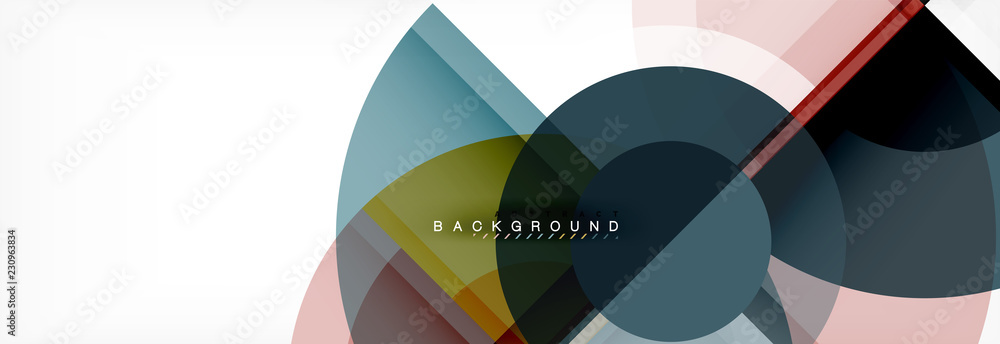 Abstract background bright circles geometric design