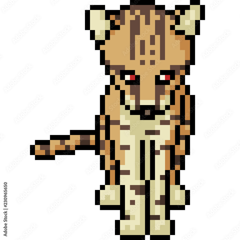 vector pixel art baby tiger vector pixel art baby tiger
