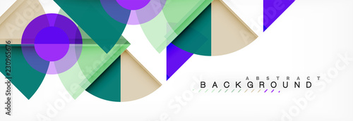 Trendy circles composition geometric background