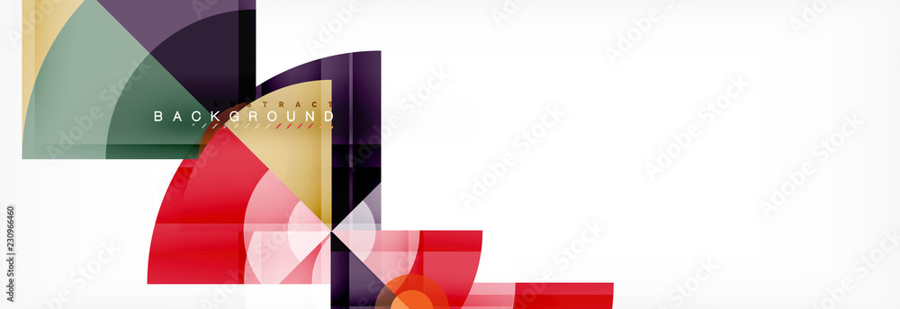Triangles and circle geometric background Triangles and circle geometric background