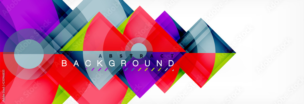 Triangles and circle geometric background Triangles and circle geometric background