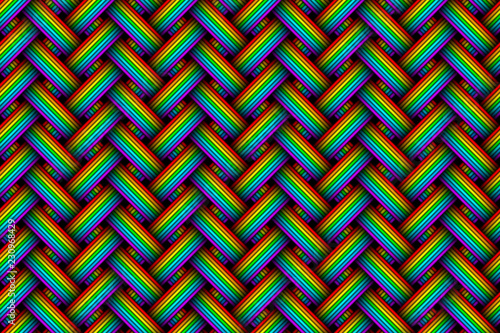 Vector varicoloured woven fiber seamless pattern