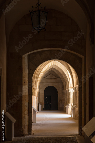 gallery of the cloister of the monastery of Santa Mar  a de Huerta  Soria  Castilla  Spain