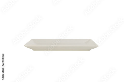 Wallpaper Mural Empty white matte rectangular plate isolated on white background. front view Torontodigital.ca