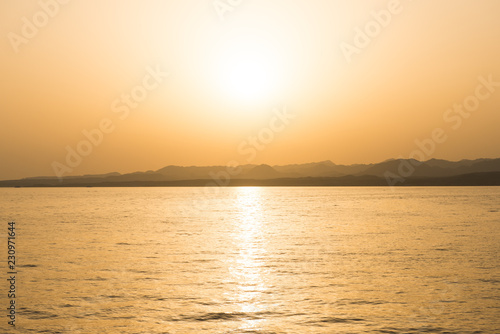 Sea sunset over the Red Sea