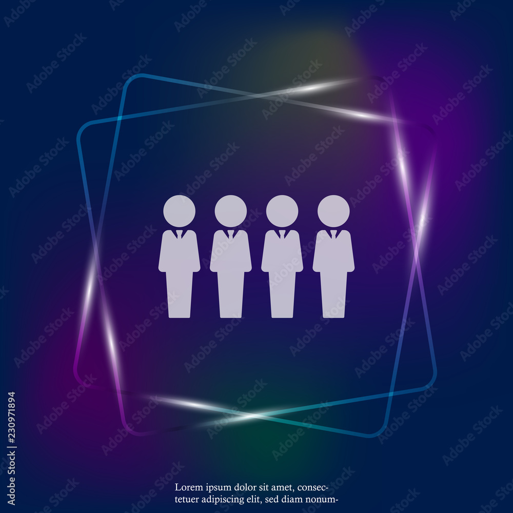 Vector neon light icon of a businessman. Businessman at work. Layers grouped for easy editing illustration. For your design. Vector neon light icon of a businessman. Businessman at work. Layers grouped for easy editing illustration. For your design.