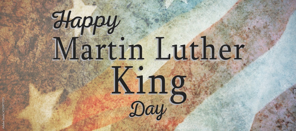 Obraz premium Composite image of happy martin luther king day