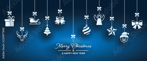 Christmas background with ornament elements