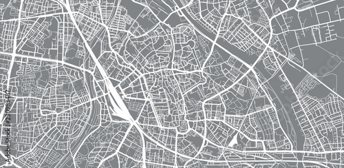 Urban vector city map of Augsburg, Germany photo