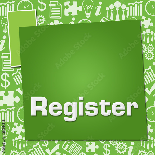Register Business Symbols Texture Green Squares 