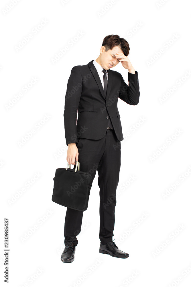 young business man under stress young business man under stress