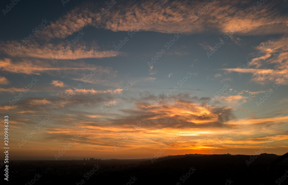 Los Angeles sunset, Griffith Observatory, California