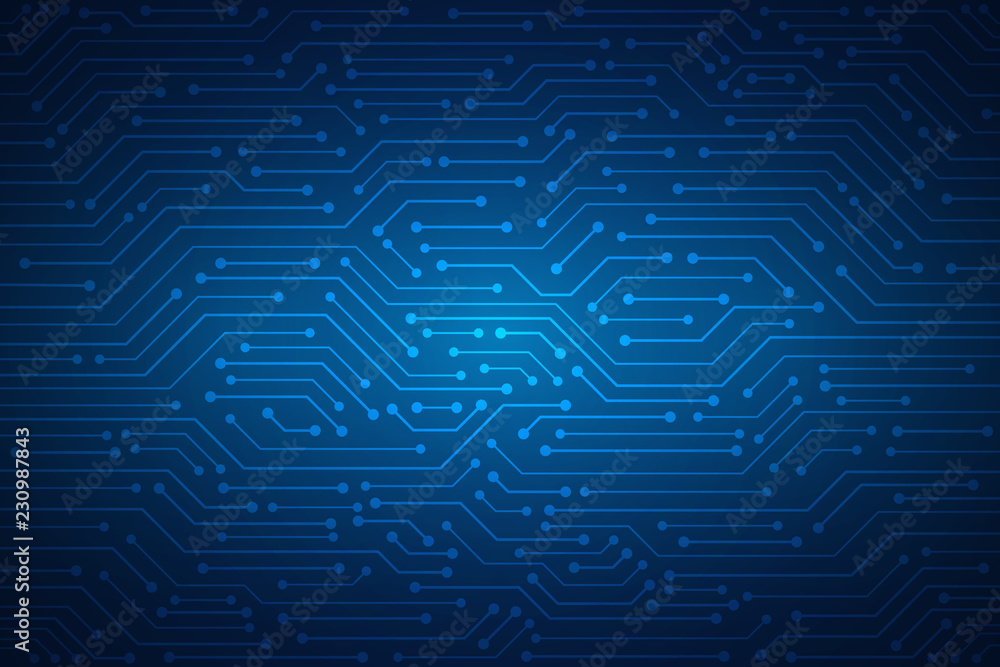 Abstract Technology Background , blue circuit board pattern
