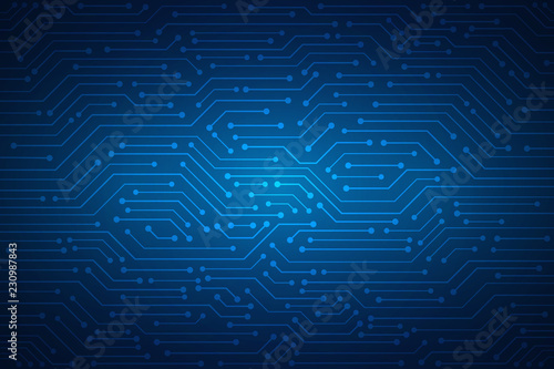 Abstract Technology Background , blue circuit board pattern