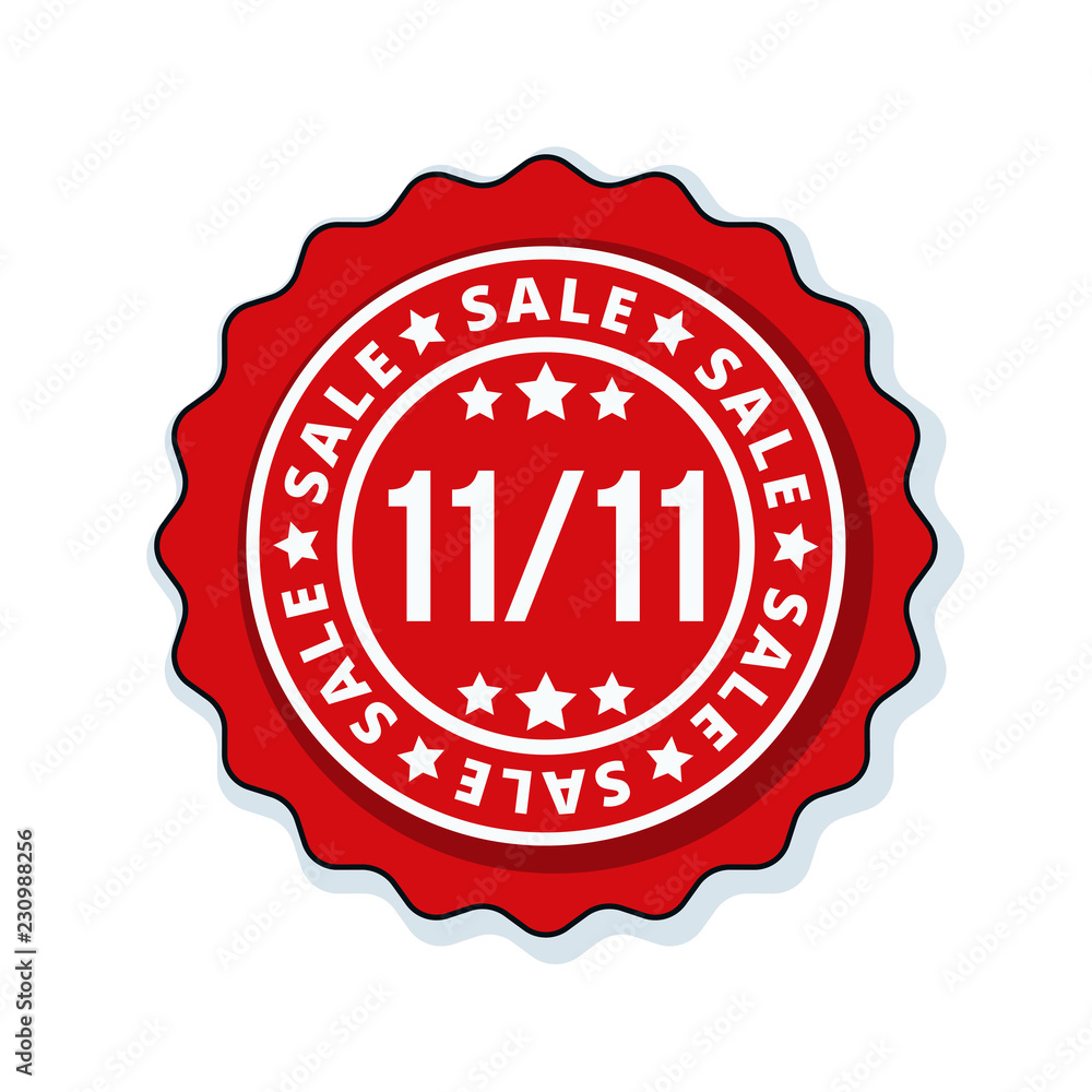 11.11 Singles Day Sale label badge promotion illustration 11.11 Singles Day Sale label badge promotion illustration