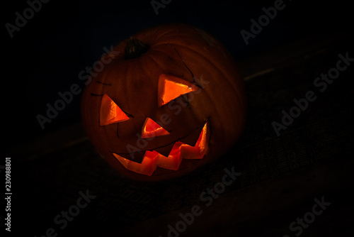Scary Glowing Halloween Pumpkin