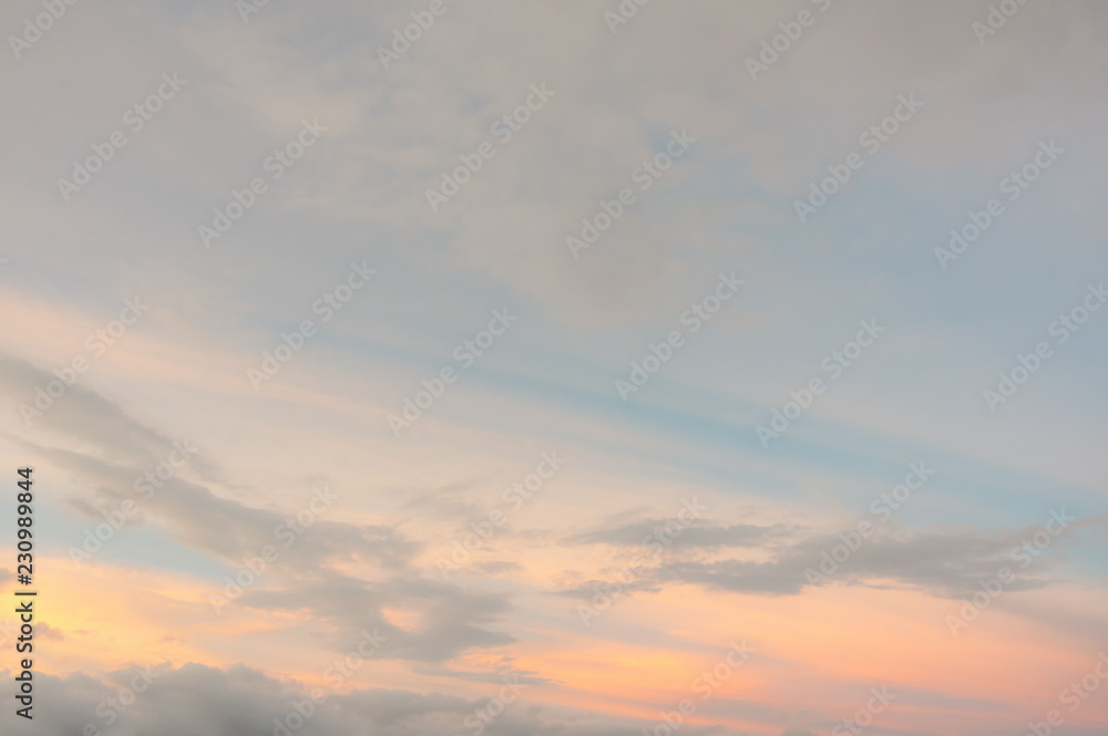 The magic of the sky and clouds at sunset background - obrazy, fototapety, plakaty 