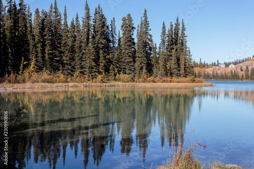 Emerald lake near Carcross, Yukon Canada