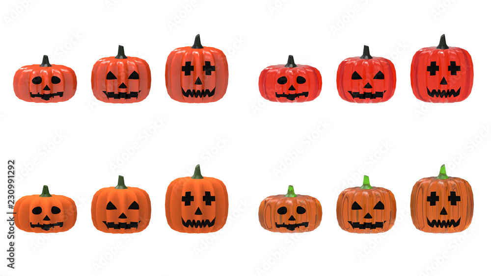 Halloween Pumpkins 3d rendering Halloween Pumpkins 3d rendering