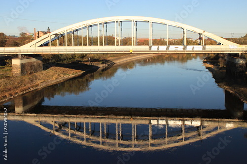 Eisenbahnbrücke über die Elbe in Riesa