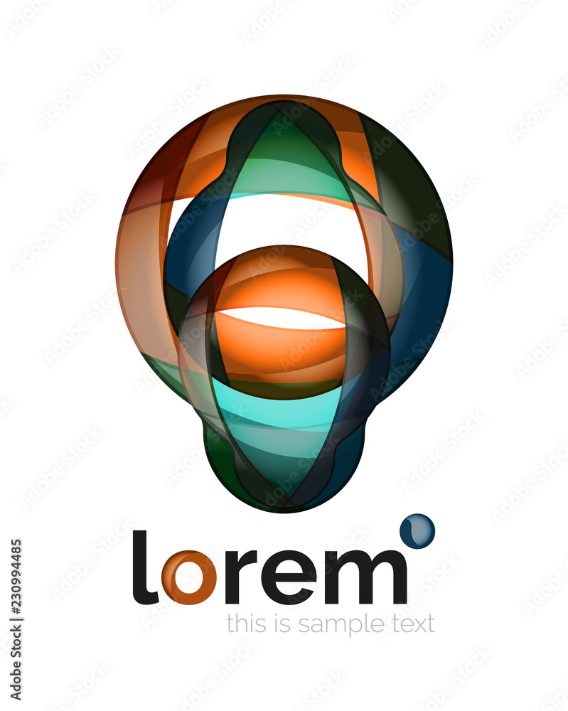 Fototapeta premium Abstract geometric business icon