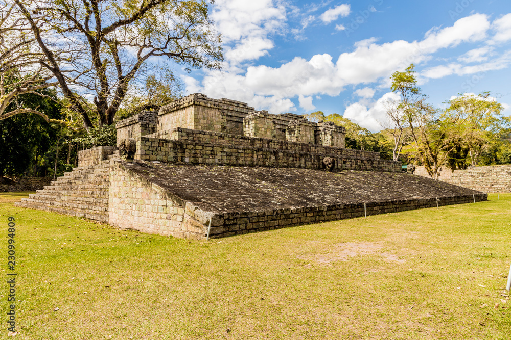 Ball Court, in the archaeological site of the Maya civilization, at Copan Ruins UNESCO World Heritage Site, Copan, Honduras Ball Court, in the archaeological site of the Maya civilization, at Copan Ruins UNESCO World Heritage Site, Copan, Honduras