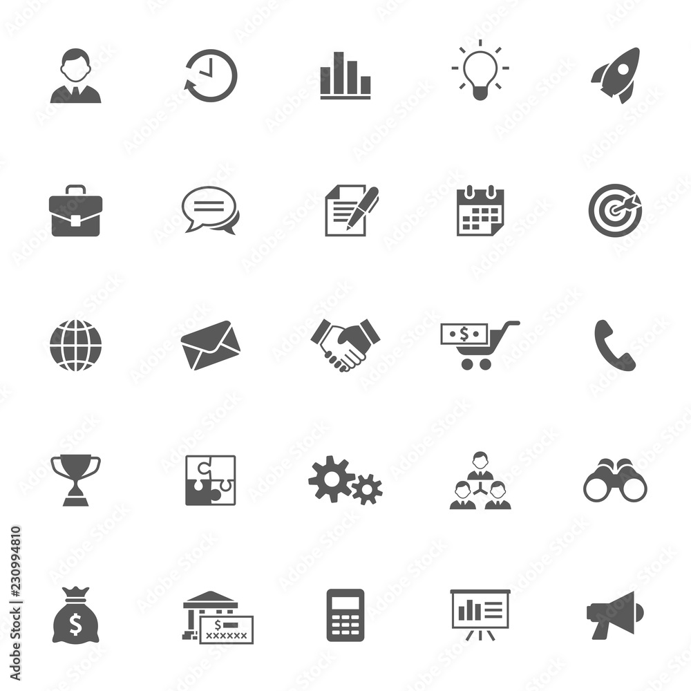 Business icon set