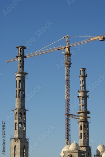new Building projects in Berlin with a high crain and the top of the building