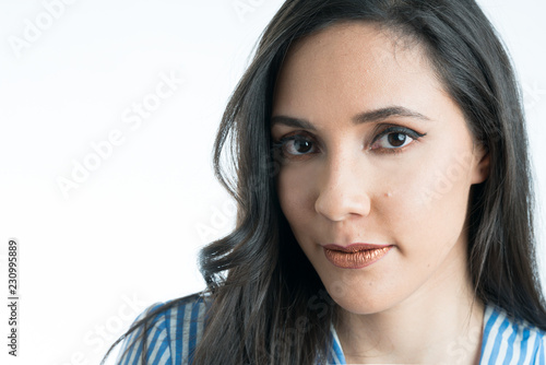 Beautiful closeup of a girl's face