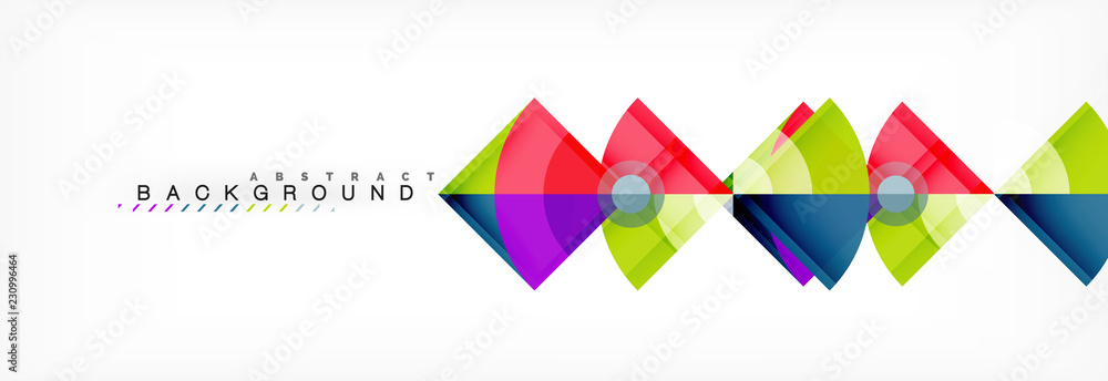 Triangles and circle geometric background Triangles and circle geometric background