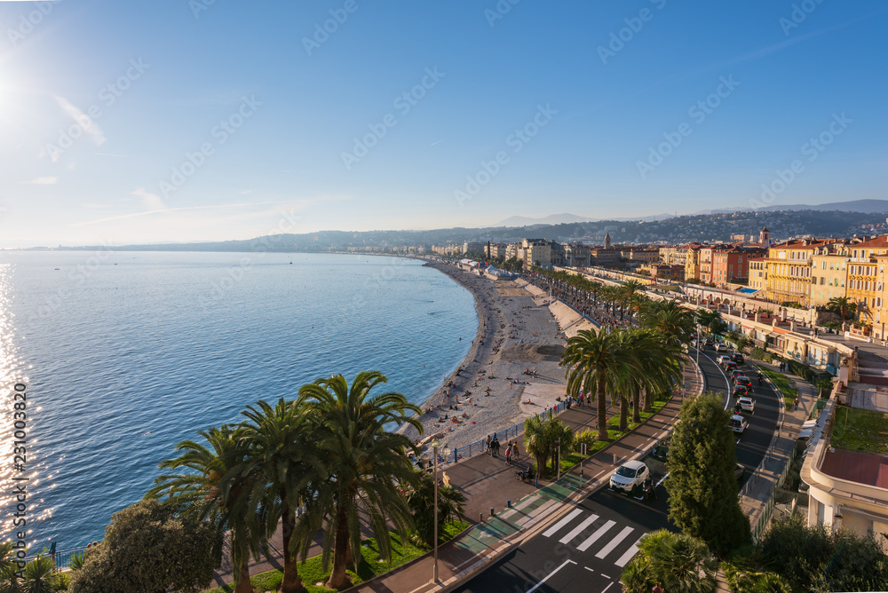 Sunset over Nice, France