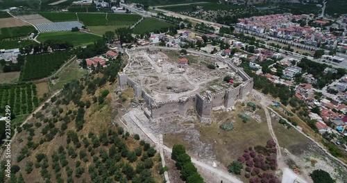 Aerial View Of Historical Places - Ayasuluk Inner Castle In Seljuk Turkey photo