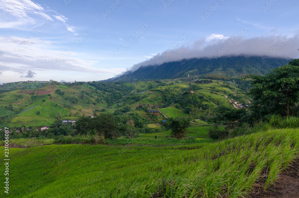 View over the hills during summer thailand View over the hills during summer thailand