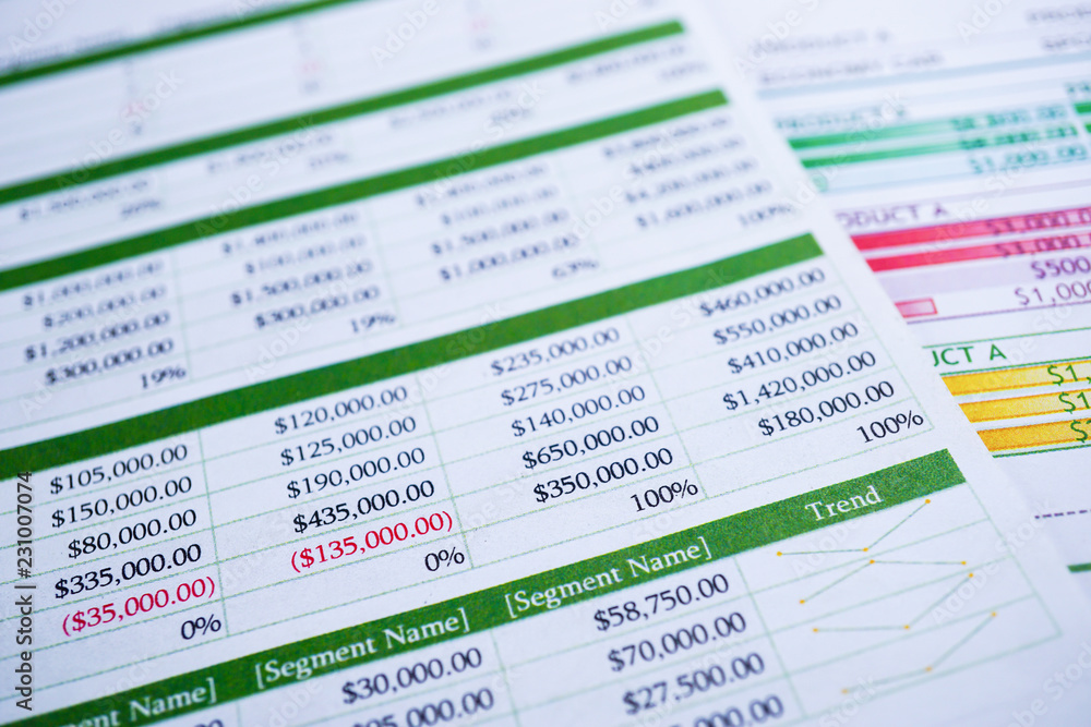 Spreadsheet table paper with pencil. Finance development, Banking Account, Statistics Investment Analytic research data economy, trading, Mobile office reporting Business company meeting concept. Spreadsheet table paper with pencil. Finance development, Banking Account, Statistics Investment Analytic research data economy, trading, Mobile office reporting Business company meeting concept.