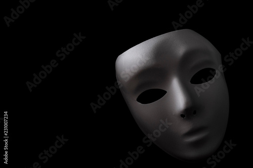 Φωτογραφία Shadowy disguise, secret society and creepy emotionless figure concept with a vi