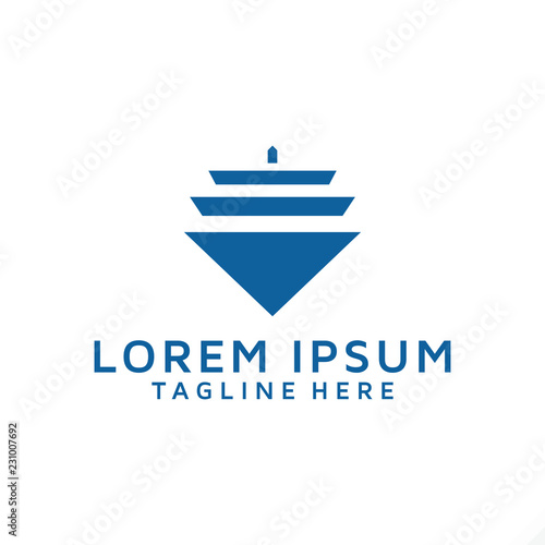 Yacht ship logo design