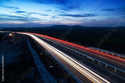 Car traffic on the highway