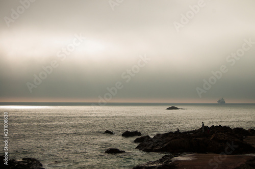 Gloomy Porto ocean