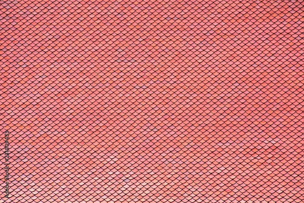 antique red tile roof pattern at the buddha temple in thailand antique red tile roof pattern at the buddha temple in thailand