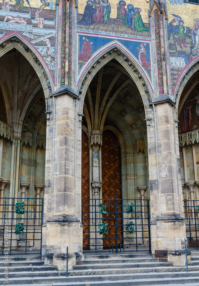 Fragment of St. Vitus Cathedral, Prague, Czech Republic